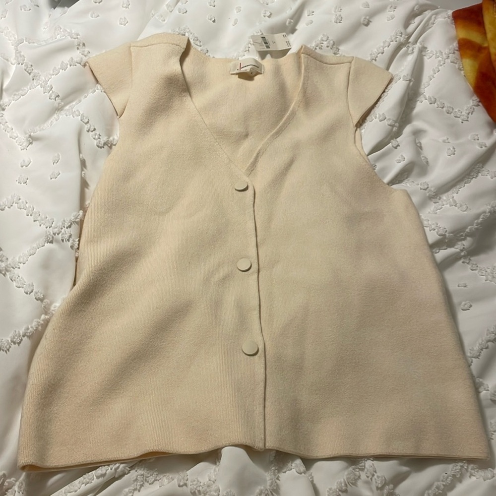 Anthropology; the Willa oversized sweater vest